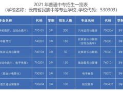 云南省民族中等專業(yè)學(xué)校2021年招生簡(jiǎn)章